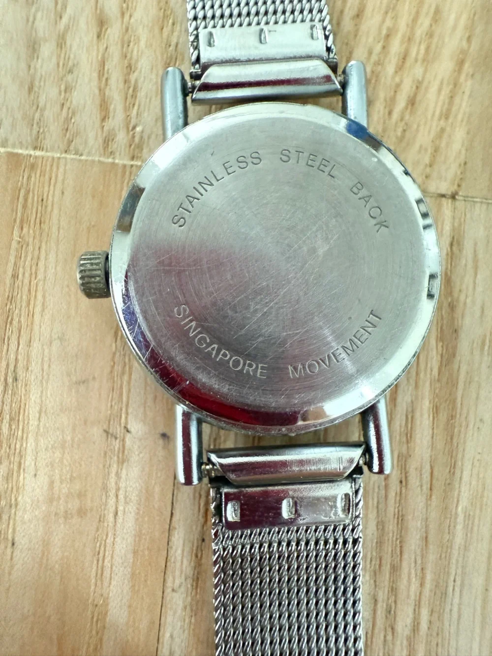 360 ladies silver tone metal fashion watch NEW BATTERY